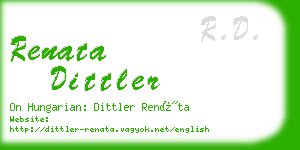 renata dittler business card